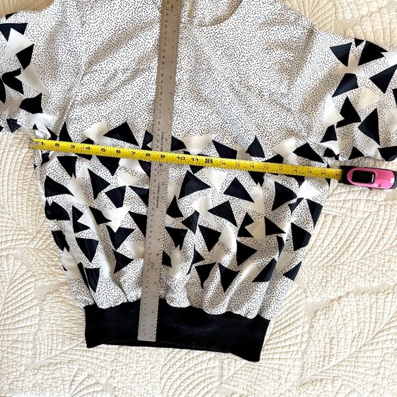 Vintage 70s Union Made 2-Piece Black & White Pleated Dress Set by REO Originals - Picture 7 of 9